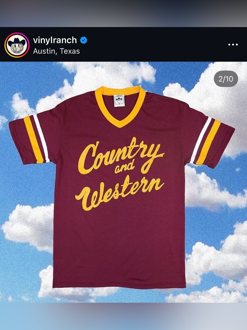 Vinyl Ranch/Disko Cowboy ‘Country and Western' ball tee